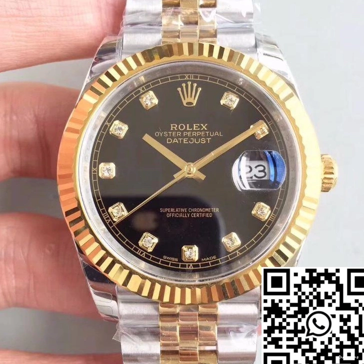 Dial 679 II Rolex Diamond-encrusted Stretchable Black Datejust M126333-0013 Factory EW 0716